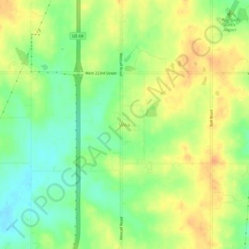 Wea topographic map, elevation, terrain