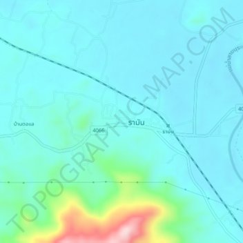 Ban Raman topographic map, elevation, terrain