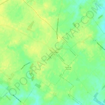 Chandry topographic map, elevation, terrain