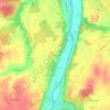 Les Bordes topographic map, elevation, terrain