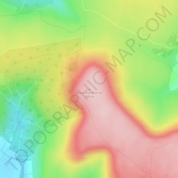 Black Hambleton topographic map, elevation, terrain