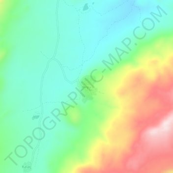 Kuyu topographic map, elevation, terrain