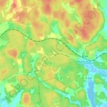 Skogstorp topographic map, elevation, terrain