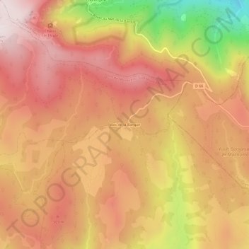 Mas de la Barque topographic map, elevation, terrain