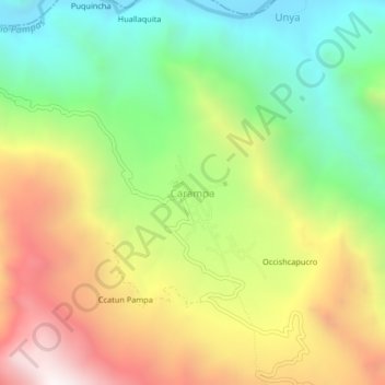 Carampa topographic map, elevation, terrain