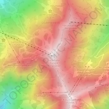 Fulseck topographic map, elevation, terrain