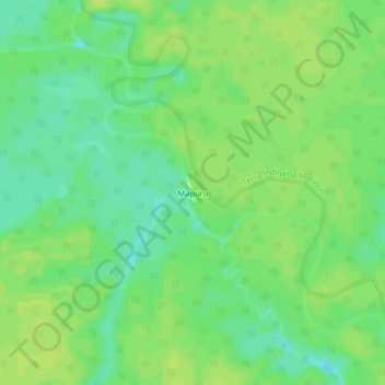 Mapuru topographic map, elevation, terrain