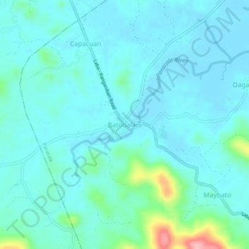 Batobalani topographic map, elevation, terrain