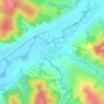 Hosman topographic map, elevation, terrain