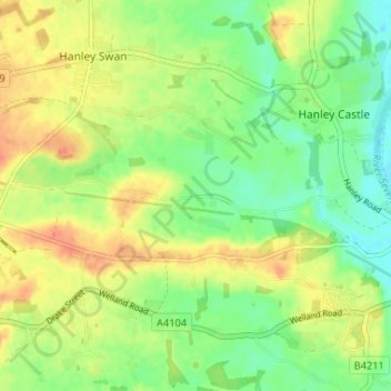 Brotheridge Green topographic map, elevation, terrain