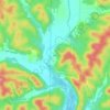 Black topographic map, elevation, terrain