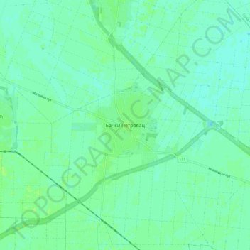 Backi Petrovac topographic map, elevation, terrain