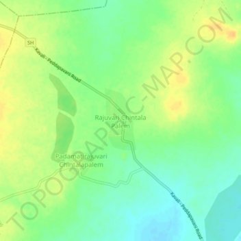 Rajuvari Chintala Palem topographic map, elevation, terrain