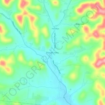 Pleasant Valley topographic map, elevation, terrain