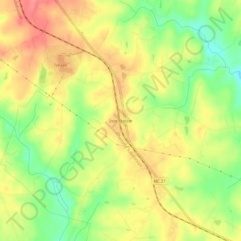Iron Station topographic map, elevation, terrain