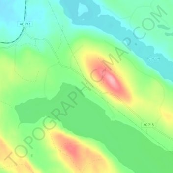 Sjöbrånet topographic map, elevation, terrain
