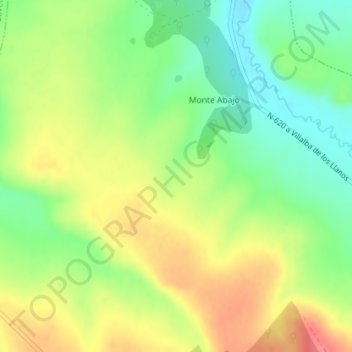 Las Mitras topographic map, elevation, terrain