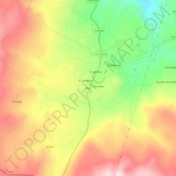 Vilar topographic map, elevation, terrain