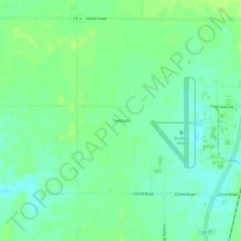 Tresham topographic map, elevation, terrain