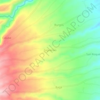 Taguanao topographic map, elevation, terrain