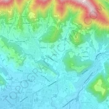 Canva topographic map, elevation, terrain