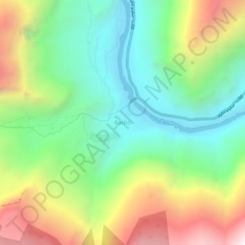 Basho topographic map, elevation, terrain