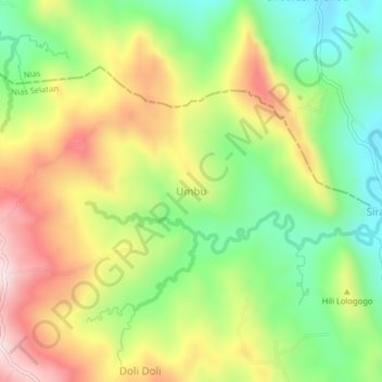 Umbu topographic map, elevation, terrain