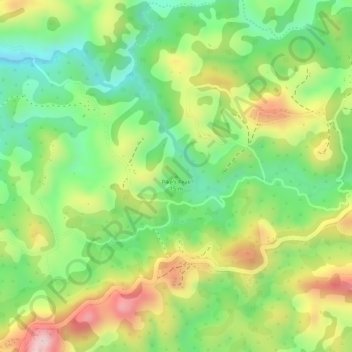 Pike's Peak topographic map, elevation, terrain