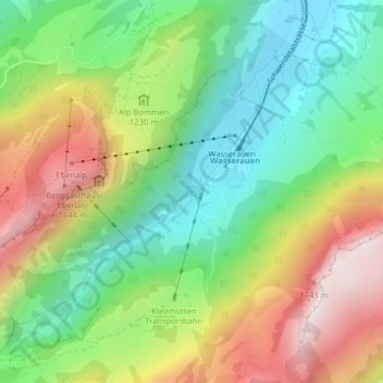 Blüemlisalp topographic map, elevation, terrain
