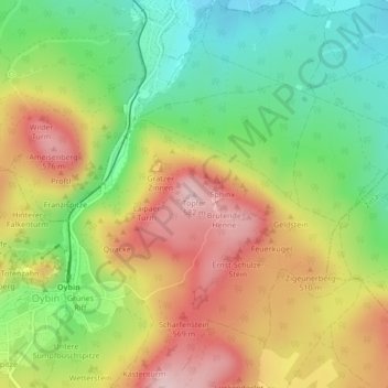 Töpfer topographic map, elevation, terrain