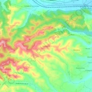 Remondini topographic map, elevation, terrain