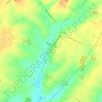 Saint-Michel-de-Volangis topographic map, elevation, terrain