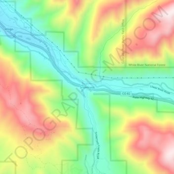 Snowmass topographic map, elevation, terrain
