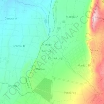 Solai topographic map, elevation, terrain