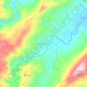 Cambinocot topographic map, elevation, terrain
