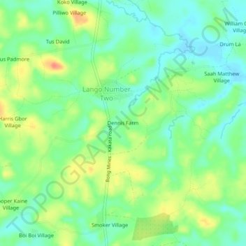 Dennis Farm topographic map, elevation, terrain