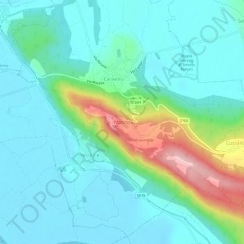Masino topographic map, elevation, terrain