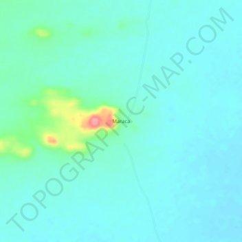 Maraca topographic map, elevation, terrain