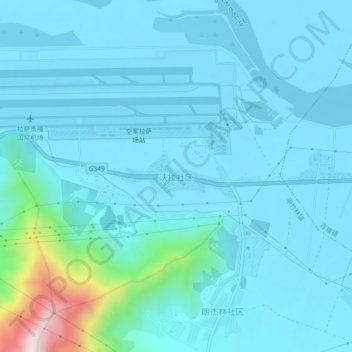 Orag topographic map, elevation, terrain