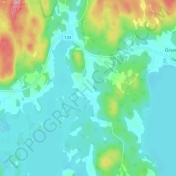 Hövik topographic map, elevation, terrain