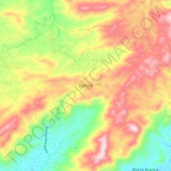 Itatira topographic map, elevation, terrain