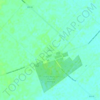 Cazón topographic map, elevation, terrain