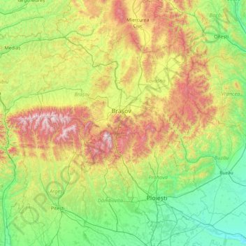 Poiana Stânii topographic map, elevation, terrain
