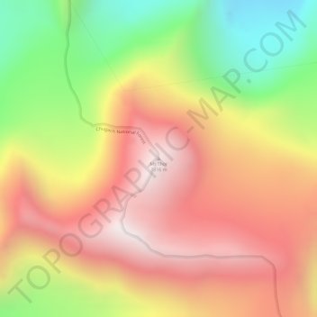 Mt Thor topographic map, elevation, terrain
