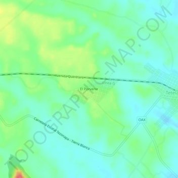 El Porvenir topographic map, elevation, terrain