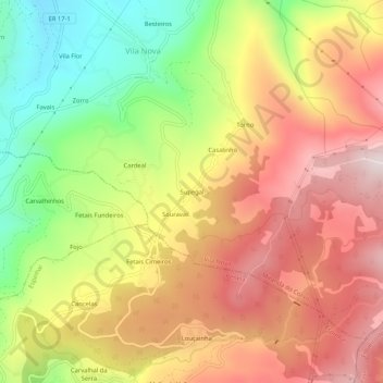 Supegal topographic map, elevation, terrain