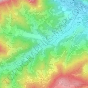 Dörfl topographic map, elevation, terrain