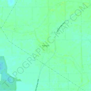 Midnight topographic map, elevation, terrain