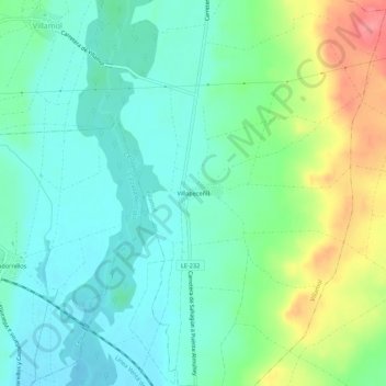 Villapeceñil topographic map, elevation, terrain