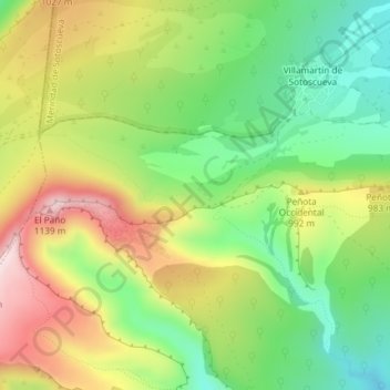 Arroya topographic map, elevation, terrain